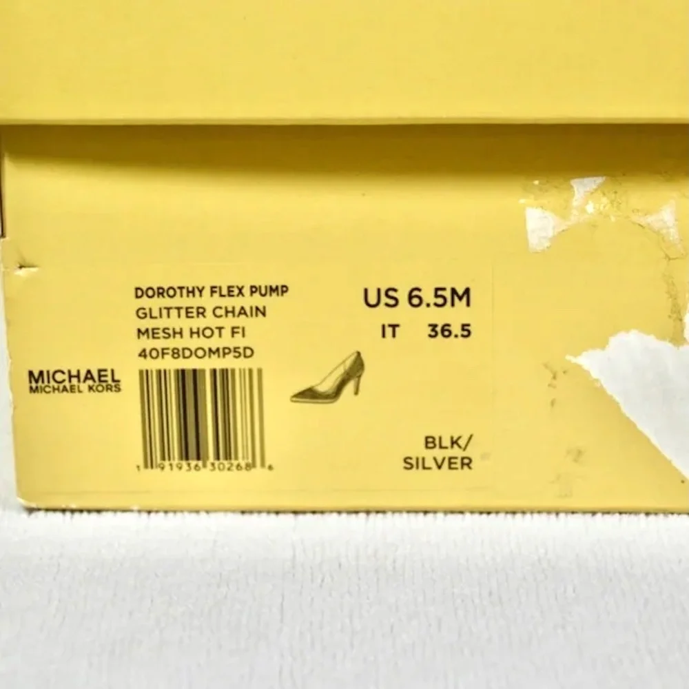 🆕🏷️Michael Kors Dorothy Flex Glitter Chain Mesh Pump